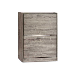PORTA SCARPE LEGNO 2 PIANI GRIGIO SCURO