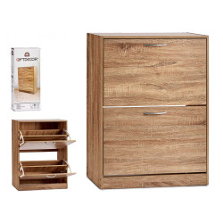 SCARPIERA DI LEGNO 2 PIANI COLORE BEIGE