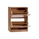 ÉTAGÈRE À CHAUSSURES EN BOIS 2 ÉTAGES COULEUR BEIG