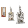 MAISON BOIS GEANTE BLANCHE AVEC LUMIERE PAILLETTES