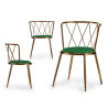 CHAISE LOSANGE CHROME OR VERT
