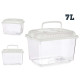 WHITE 30X20CM BIG FISH TANK WITH HANDLE 