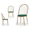 SILLA BARROTES RESPALDO ALTO CROMADA ORO VERDE