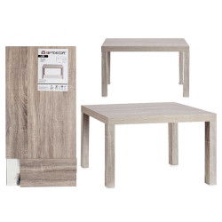 MESA AUXILIAR MADEIRA CINZENTA 79X50X45CM 