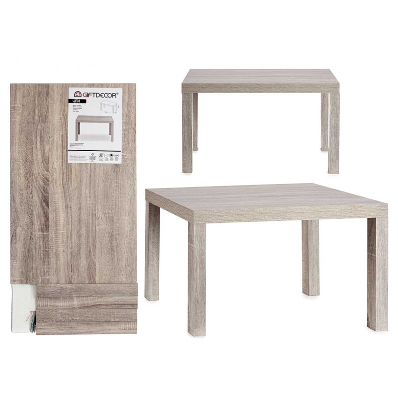 SIDE TABLE GREY WOOD 79X50X45CM