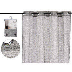 RIDEAU DENTELLE GRIS FONCÉ 140X260 CM