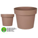 POT EN PLASTIQUE BRUN AVEC RÉSERVE D'EAU 35CM 