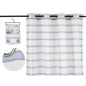 CORTINA VISILLO COM RISCAS AZUL 140X260 CM