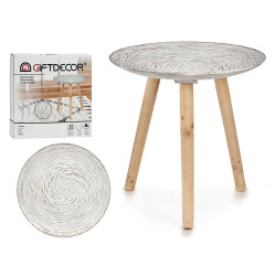 WOODEN TABLE WITH SPIRAL DECORATION 40CM 