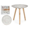 WOODEN TABLE WITH SPIRAL DECORATION 40CM 