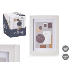 10X15CM WHITE PASSE-PARTOUT WOOD PHOTOFRAME 