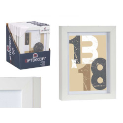 13X18CM WHITE PASSE-PARTOUT WOOD PHOTOFRAME 