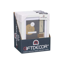 15X20CM WHITE PASSE-PARTOUT WOOD PHOTOFRAME 