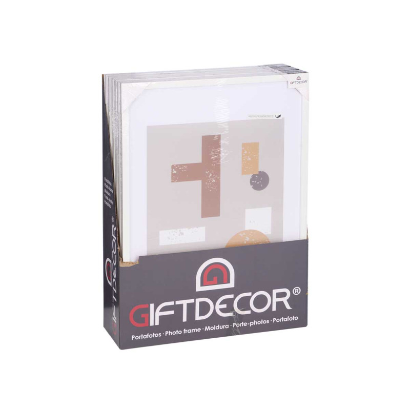 40X50CM WHITE PASSE-PARTOUT WOOD PHOTOFRAME 