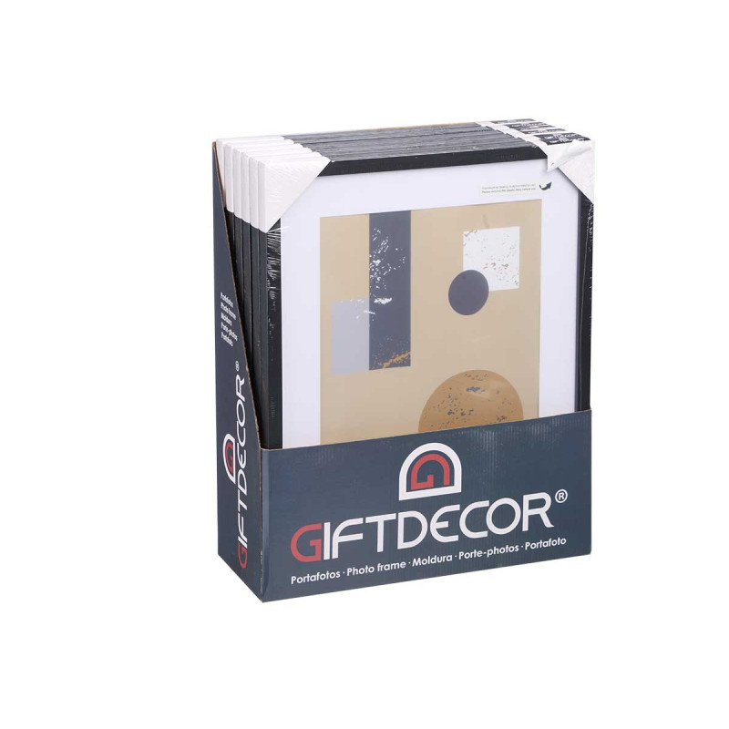 30X40CM BLACK PASSE-PORTOUT WOOD PHOTOFRAME 