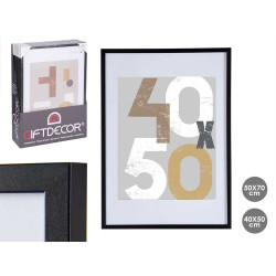 40X50CM BLACK PASSE-PORTOUT WOOD PHOTOFRAME 