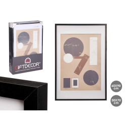50X70CM BLACK PASSE-PORTOUT WOOD PHOTOFRAME 