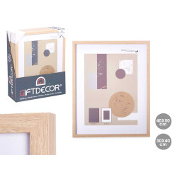 30X40CM NATURAL PASSE-PORTOUT  WOOD PHOTOFRAME 