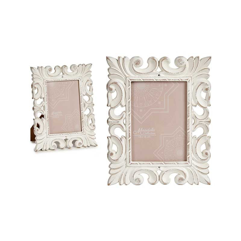 WHITE WOOD PHOTO FRAME 13X18 CM