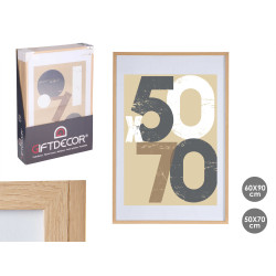 50X70CM NATURAL PASSE-PORTOUT WOOD PHOTOFRAME 