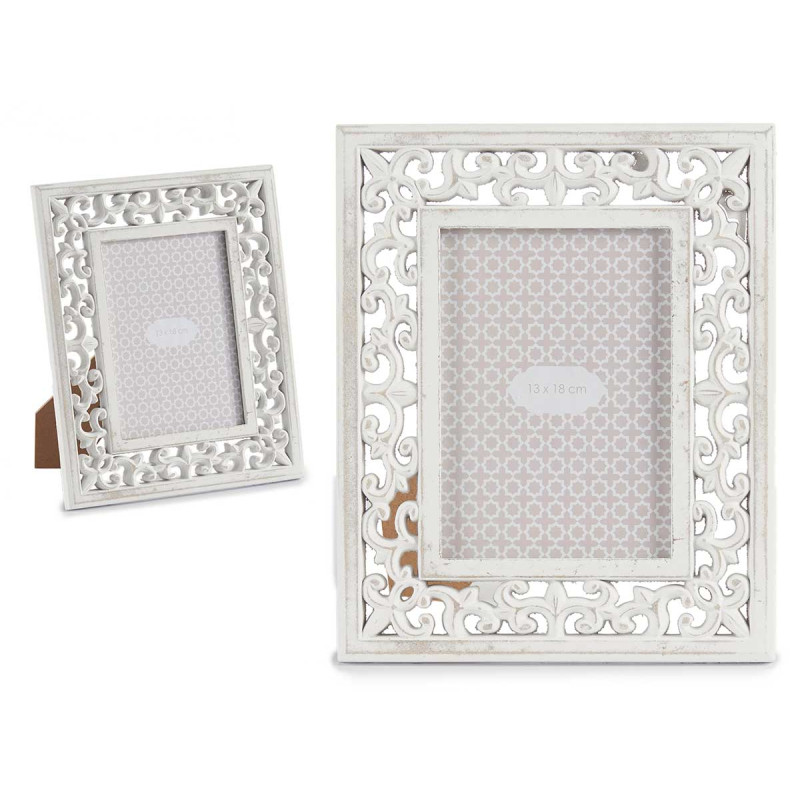 WHITE WOOD PHOTO FRAME 13X18 CM