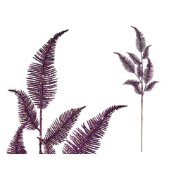 PURPLE FULLBRANCH CHRISTMAS DECORATIO