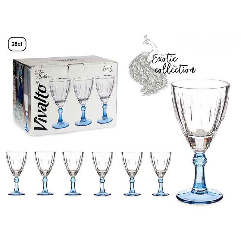 COPA VINO COLOR AZUL 275ML