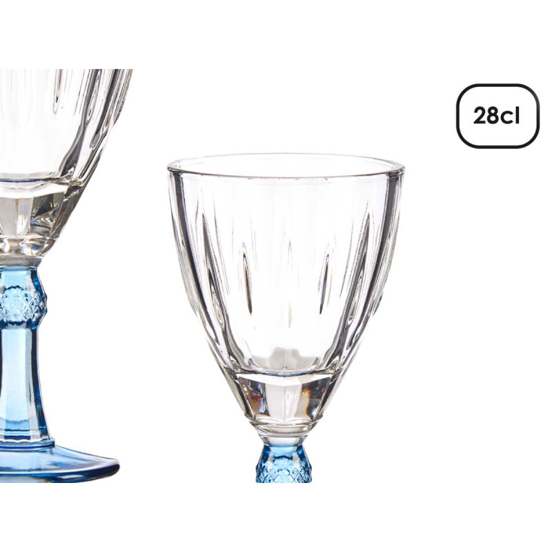 COPA VINO COLOR AZUL 275ML