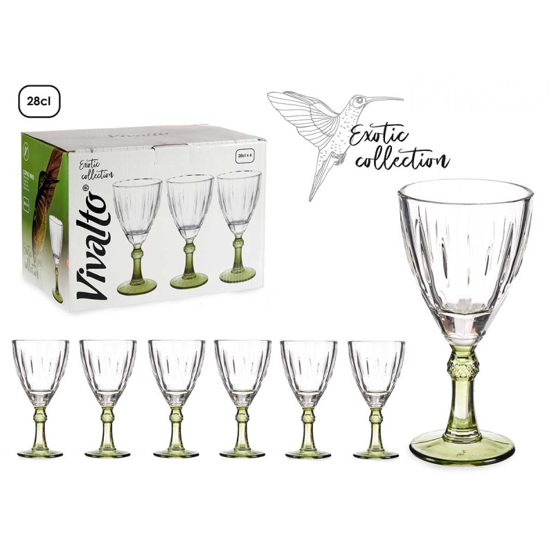COPA VINO COLOR VERDE 275ML