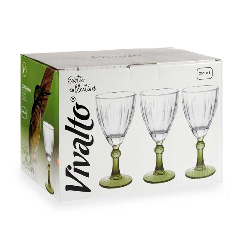 COPA VINO COLOR VERDE 275ML