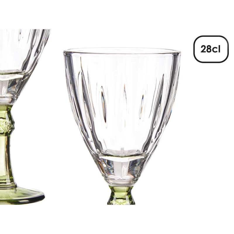 COPA VINO COLOR VERDE 275ML