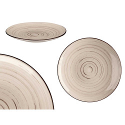 ASSIETTE DESERT 19 CM SPIRAL TERRE