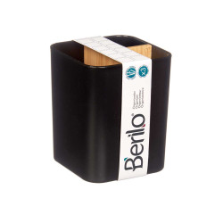 SQUARE ORGANISER 3 COMPARTMENTS BAMBOO BLACK
