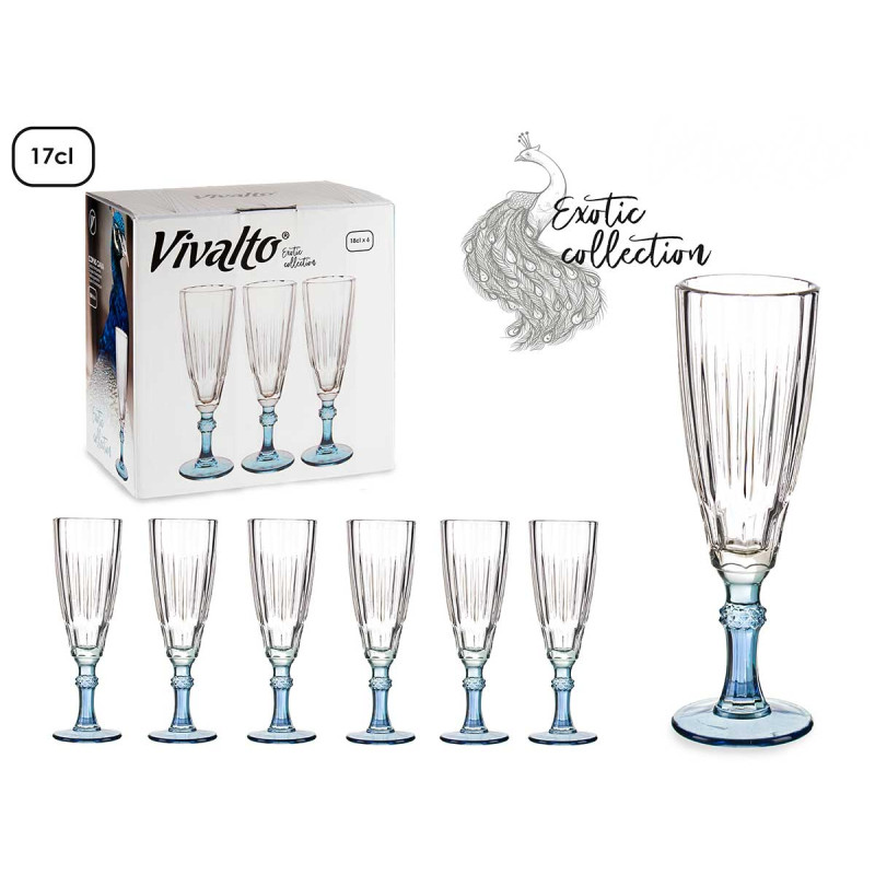 COPA CAVA COLOR AZUL 170ML