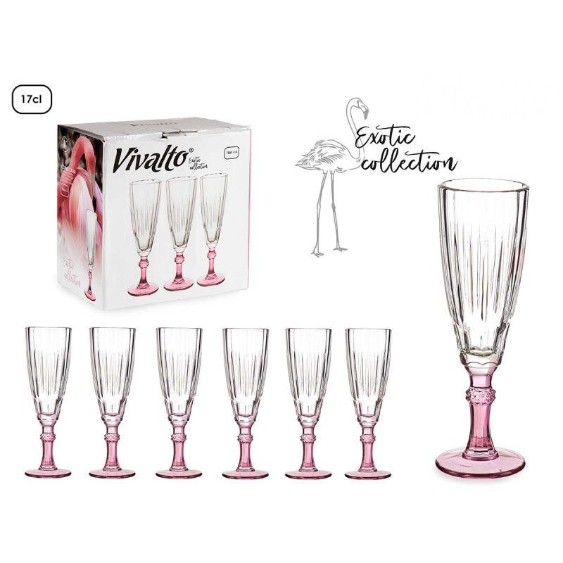 COPA CAVA COLOR ROSA 170ML