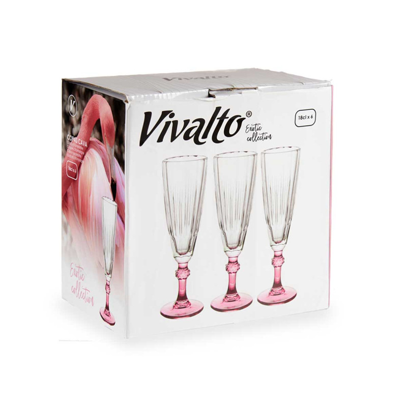 COPA CAVA COLOR ROSA 170ML