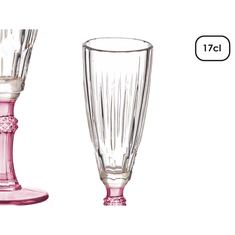 COPA CAVA COLOR ROSA 170ML
