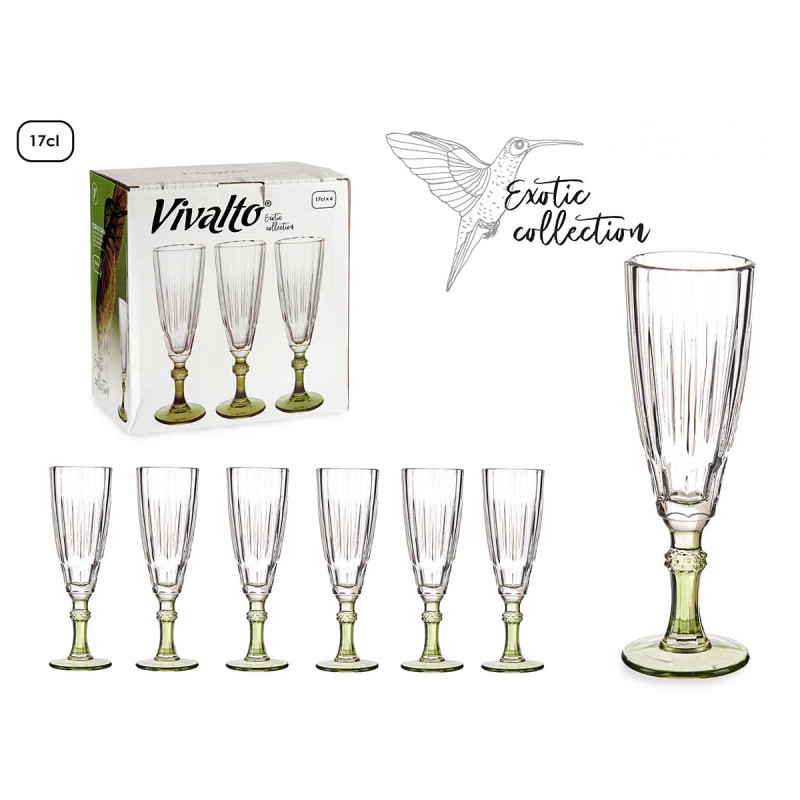 BICCHIERE CAVA COLORE VERDE 170ML