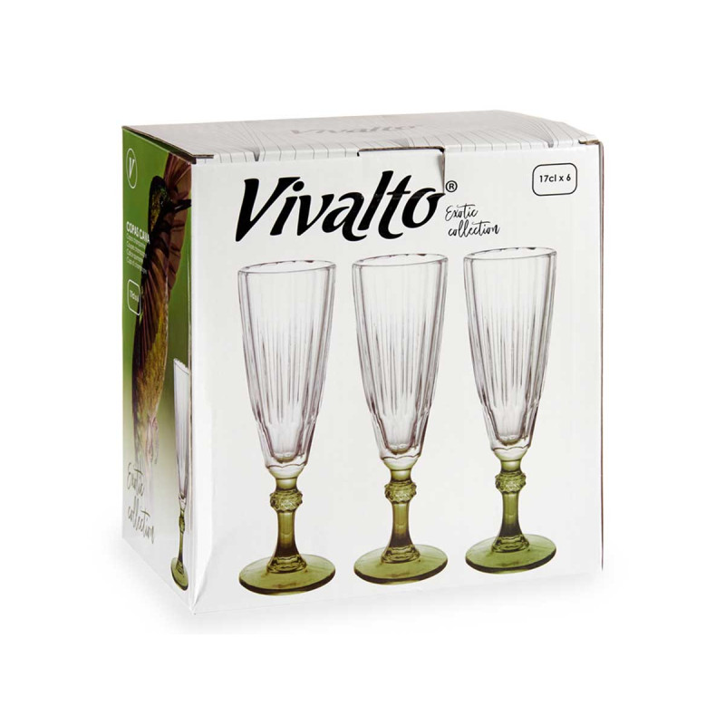 BICCHIERE CAVA COLORE VERDE 170ML