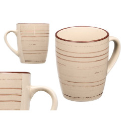 CANECA 300ML 8,6 X 10,6 CM ESPIRAL COR TERRA