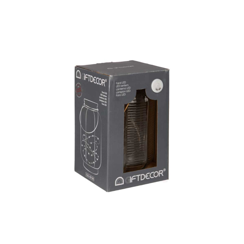 LANTERNA LED RISCAS ALTA TRANSPARENTE