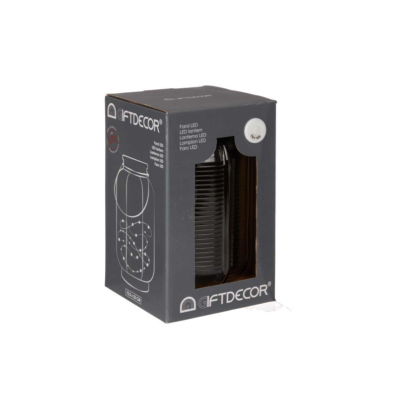 LANTERNA LED RISCAS ALTA CINZENTO