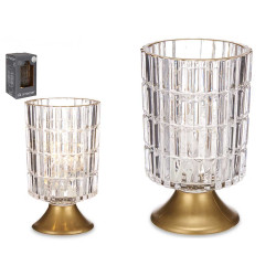 LANTERNA LED BASE METALLO TRASPARENTE