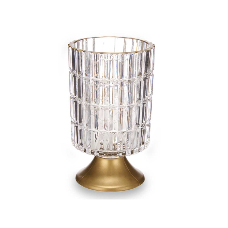 LANTERNA LED BASE METALLO TRASPARENTE