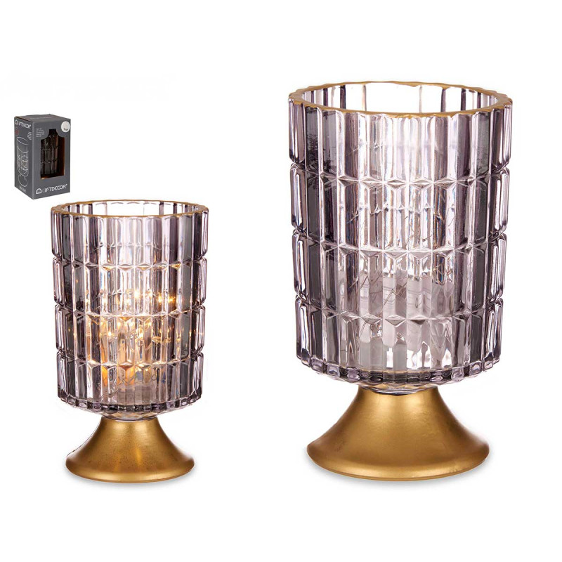 LANTERNA LED BASE METALLO ANTRACITE