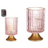 LANTERNA LED BASE METALLO ROSA