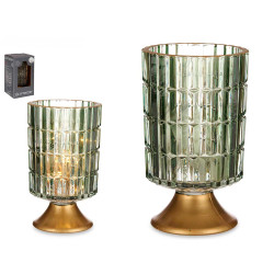 LANTERNA LED BASE METALLO VERDE
