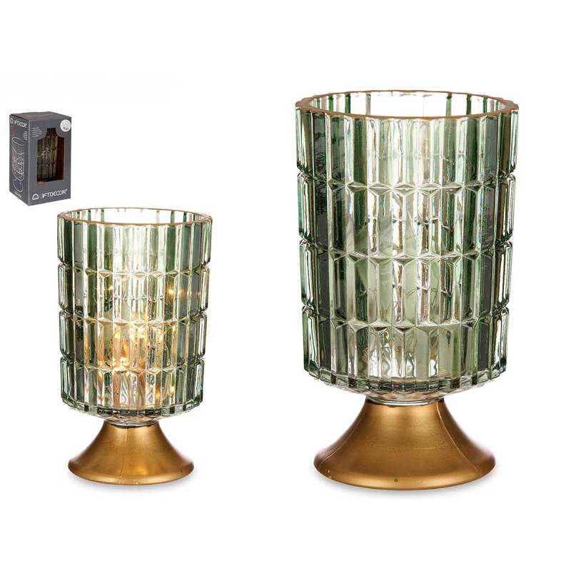 LANTERNA LED BASE METALLO VERDE