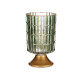 LANTERNE LED PIED METAL VERTE