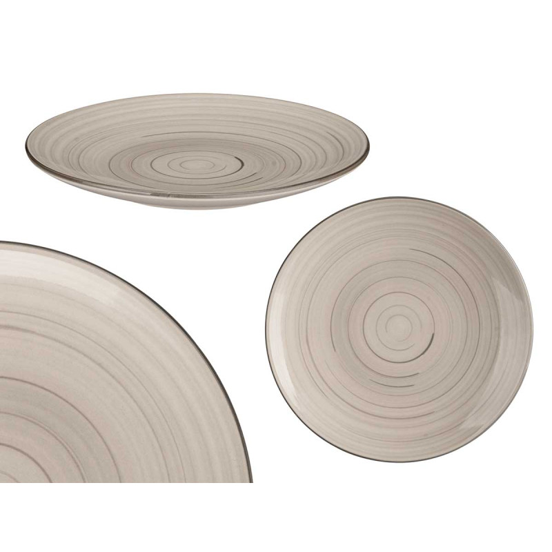 ASSIETTE DESERT 19 CM SPIRAL GRIS